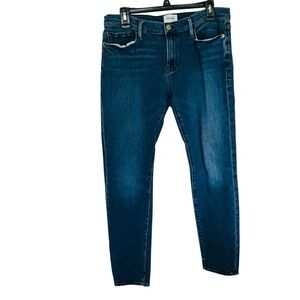 Frame Jeans Le Garcon Womens Sz 29 Rodeo Blue Stretch Denim Mid Rise Straight